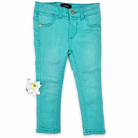 LIKE NEW DKNY Teal Jegging Jeans, 2T - Picture 1 of 10